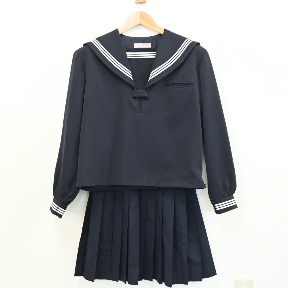 【中古】三重県 小千谷市立小千谷中学校 女子制服 2点（セーラー服・スカート）sf009277