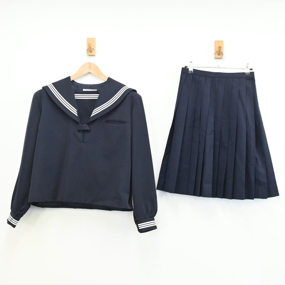 【中古】三重県 小千谷市立小千谷中学校 女子制服 2点（セーラー服・スカート）sf009277