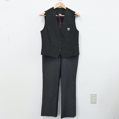 【中古】北海道 札幌市立札苗北中学校 女子制服 5点（ブレザー・ベスト・スカート・ズボン）sf009282