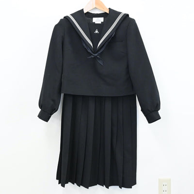 【中古】北海道 北海道稲雲高等学校 女子制服 3点（セーラー服・スカート）sf009299