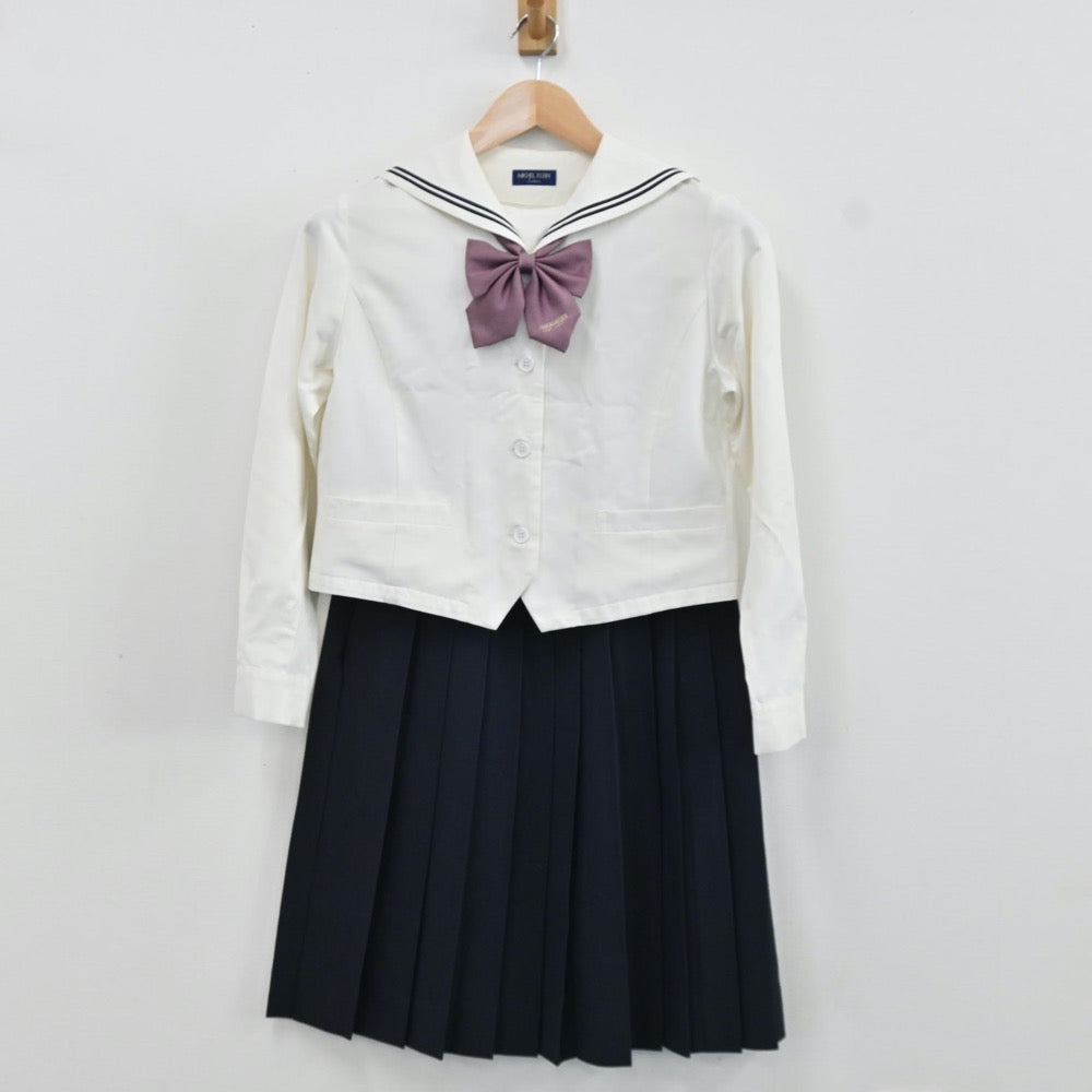 【中古】愛知県 桜花学園高等学校 女子制服 4点（セーラー服・スカート）sf009332