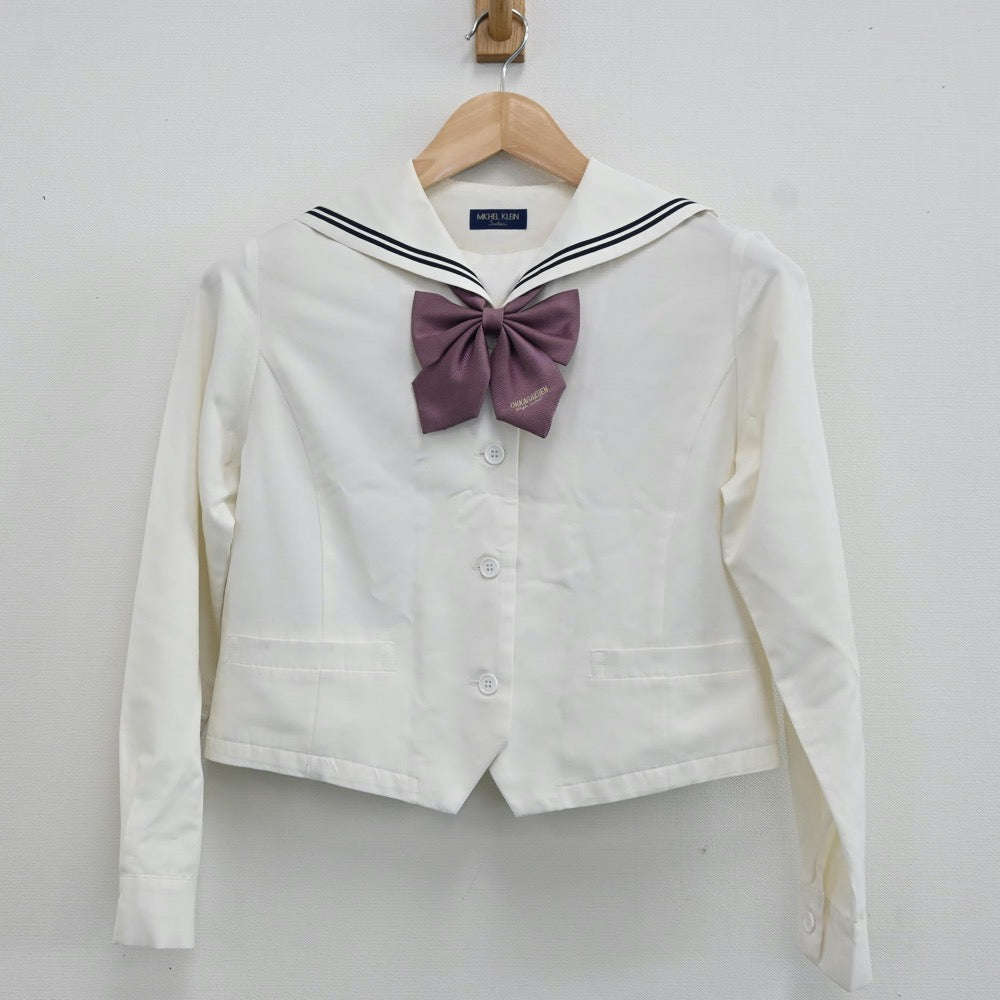 【中古】愛知県 桜花学園高等学校 女子制服 4点（セーラー服・スカート）sf009332