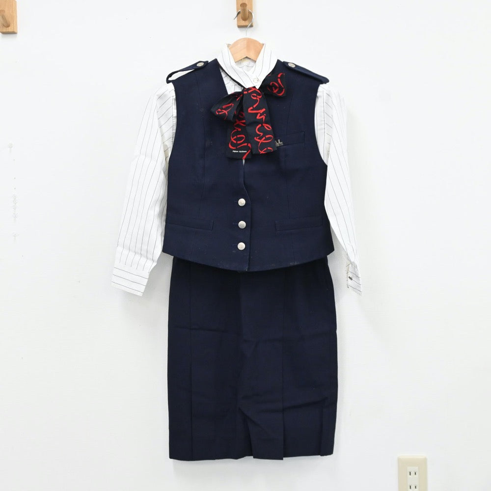 【中古】CA JAL 日本航空 キャビンアテンダント制服 6点 sf009352