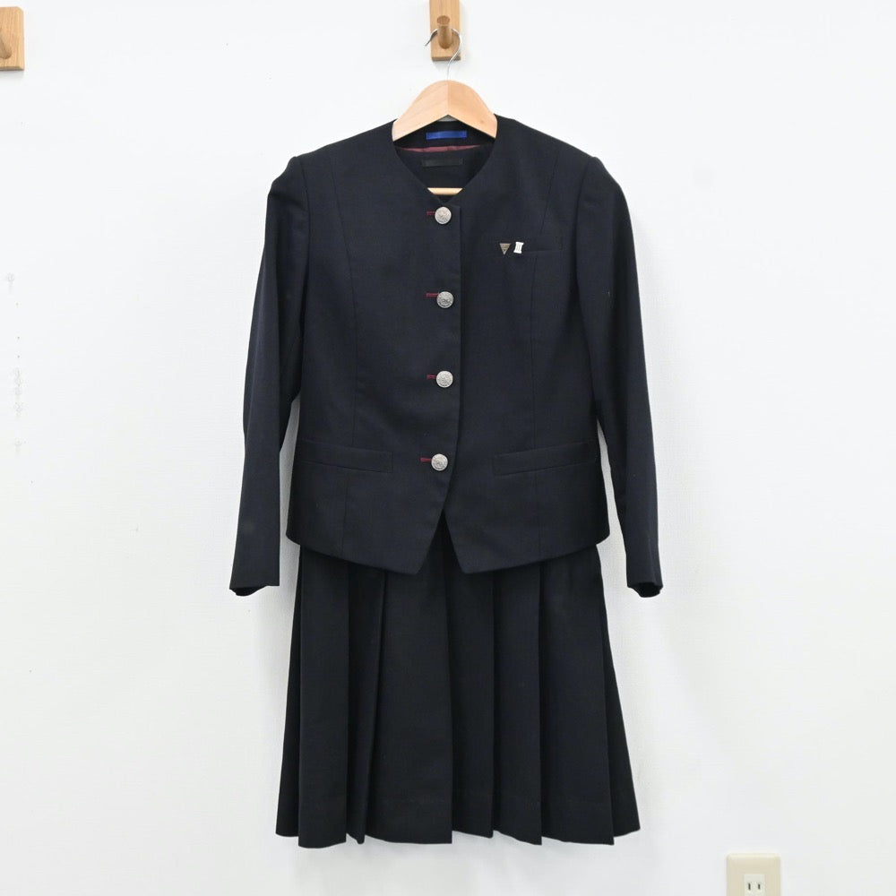 【中古】兵庫県 三田学園中学校・高等学校 女子制服 3点（ブレザー・ジャンパースカート）sf009359