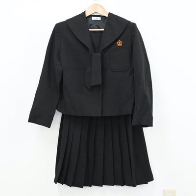 【中古】群馬県 薮塚本町中学校 女子制服 5点（セーラー服・シャツ・ベスト・スカート）sf009361