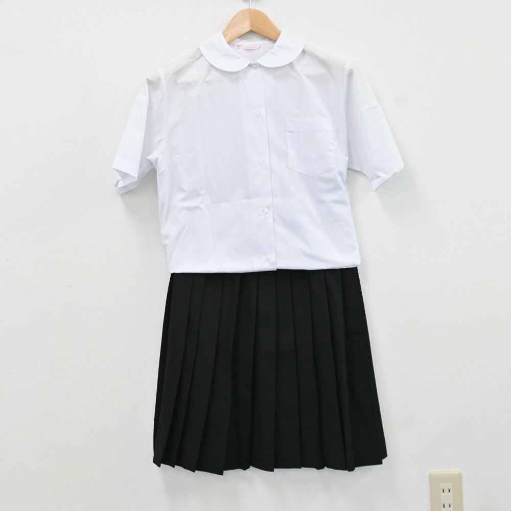 【中古】群馬県 薮塚本町中学校 女子制服 5点（セーラー服・シャツ・ベスト・スカート）sf009361