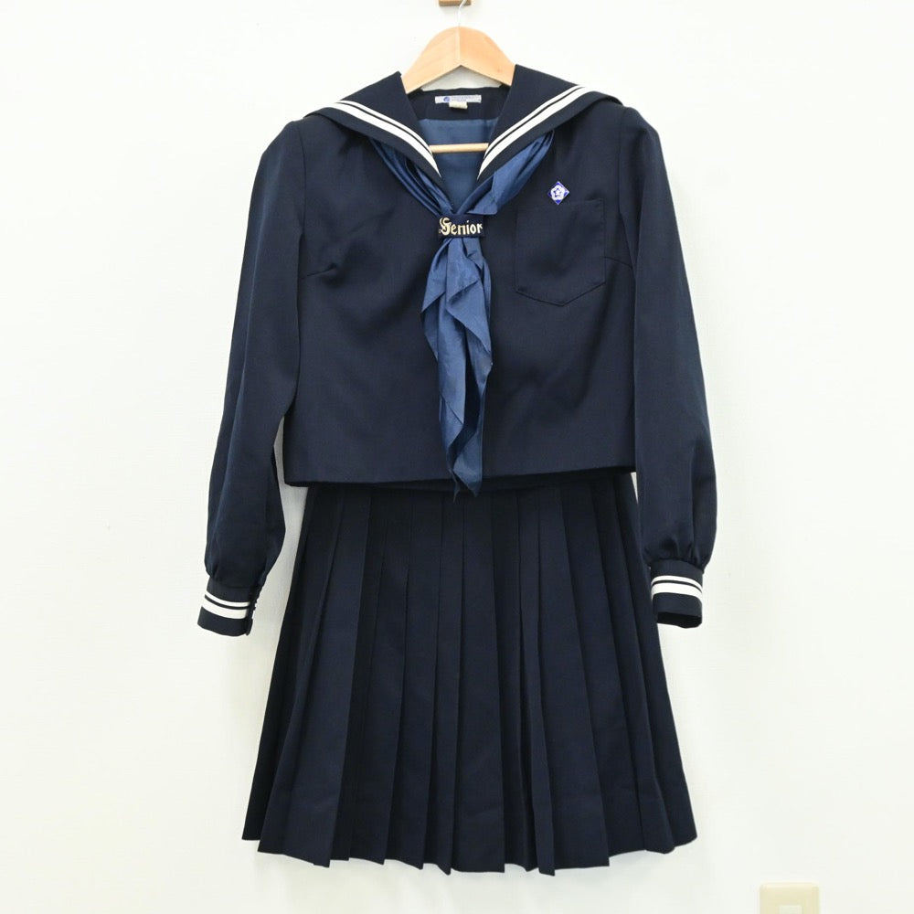 【中古】高知県 土佐女子中学高等学校 女子制服 4点（セーラー服・スカート）sf009362