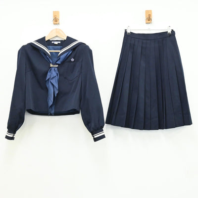 【中古】高知県 土佐女子中学高等学校 女子制服 4点（セーラー服・スカート）sf009362