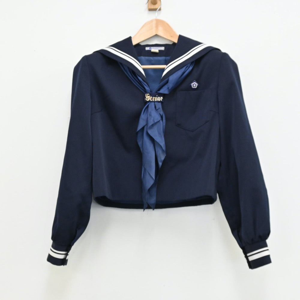 【中古】高知県 土佐女子中学高等学校 女子制服 4点（セーラー服・スカート）sf009362