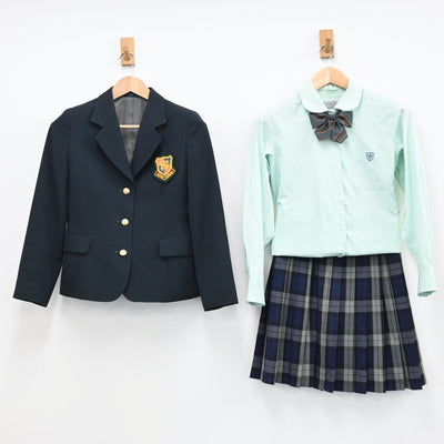 【中古】福岡県 西南学院中学校・高等学校 女子制服 5点（ブレザー・シャツ・スカート）sf009367