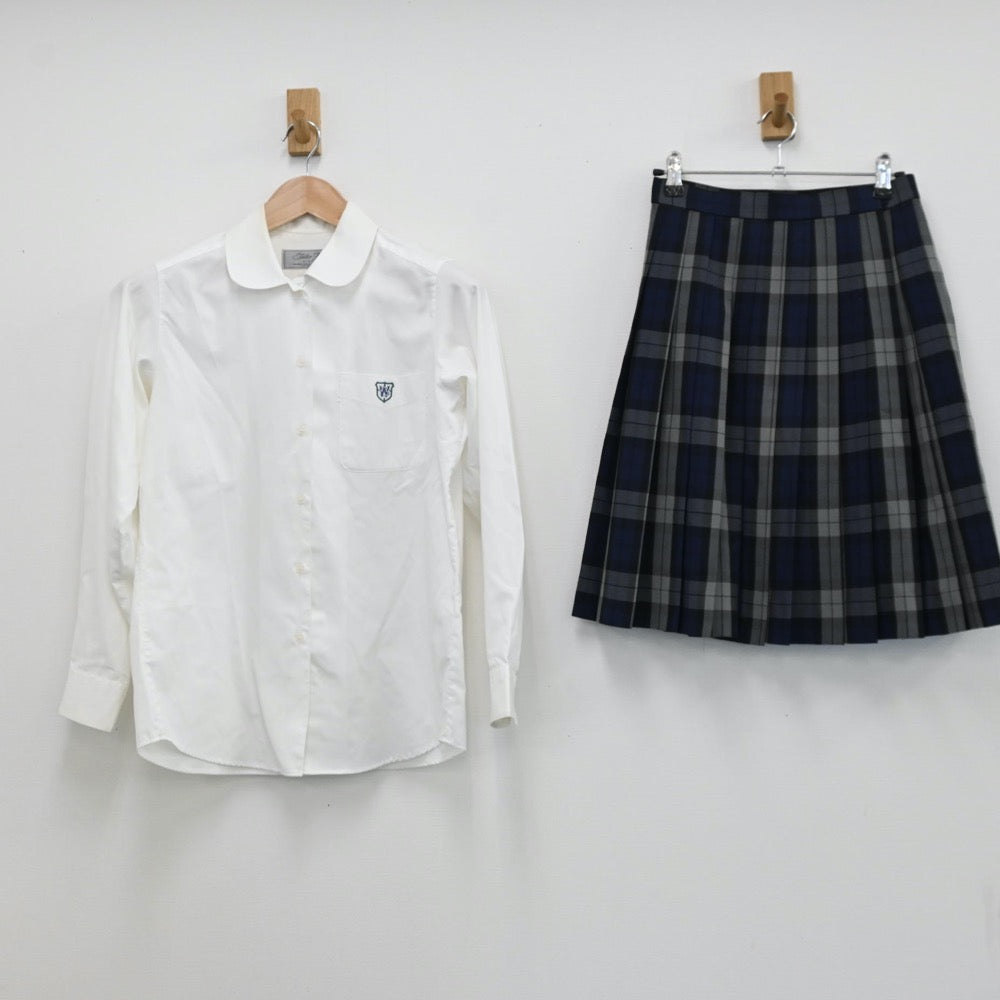 【中古】福岡県 西南学院中学校・高等学校 女子制服 5点（ブレザー・シャツ・スカート）sf009367