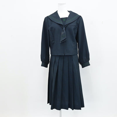 【中古】福岡県 西南学院中学校 女子制服 3点（ブレザー・セーラー服・スカート）sf009385