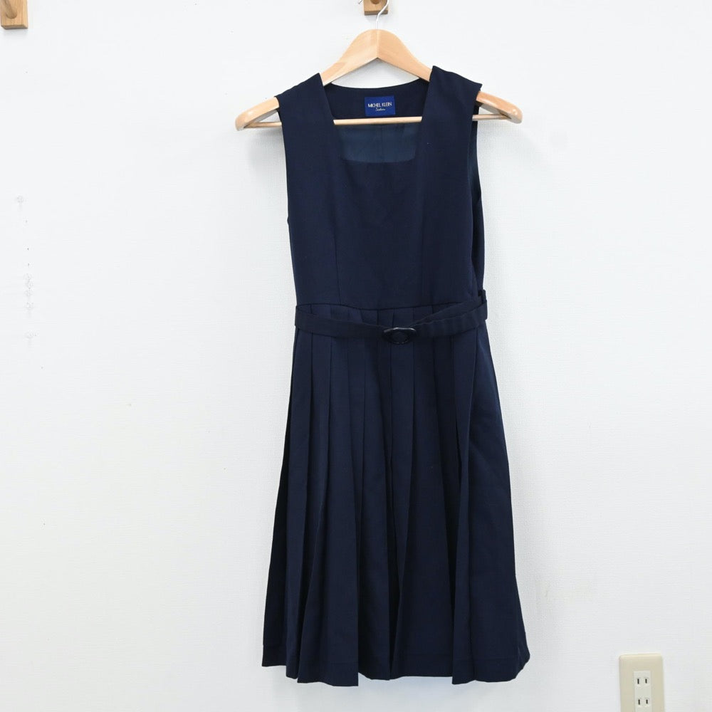 【中古】山口県 山口県立萩高等学校 女子制服 3点（セーラー服・ジャンパースカート）sf009392