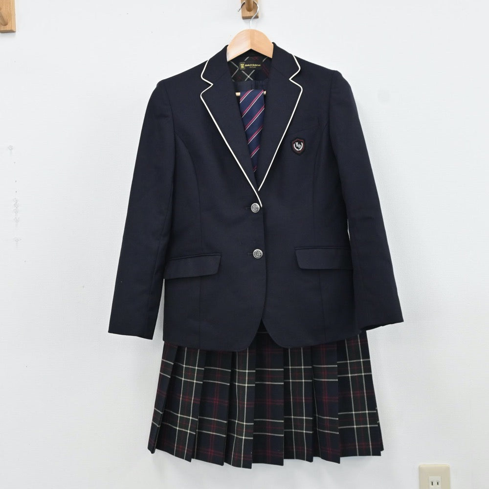 【中古】鳥取県 米子松陰高等学校 女子制服 3点（ブレザー・スカート）sf009397