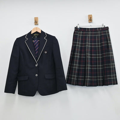 【中古】鳥取県 米子松陰高等学校 女子制服 3点（ブレザー・スカート）sf009397