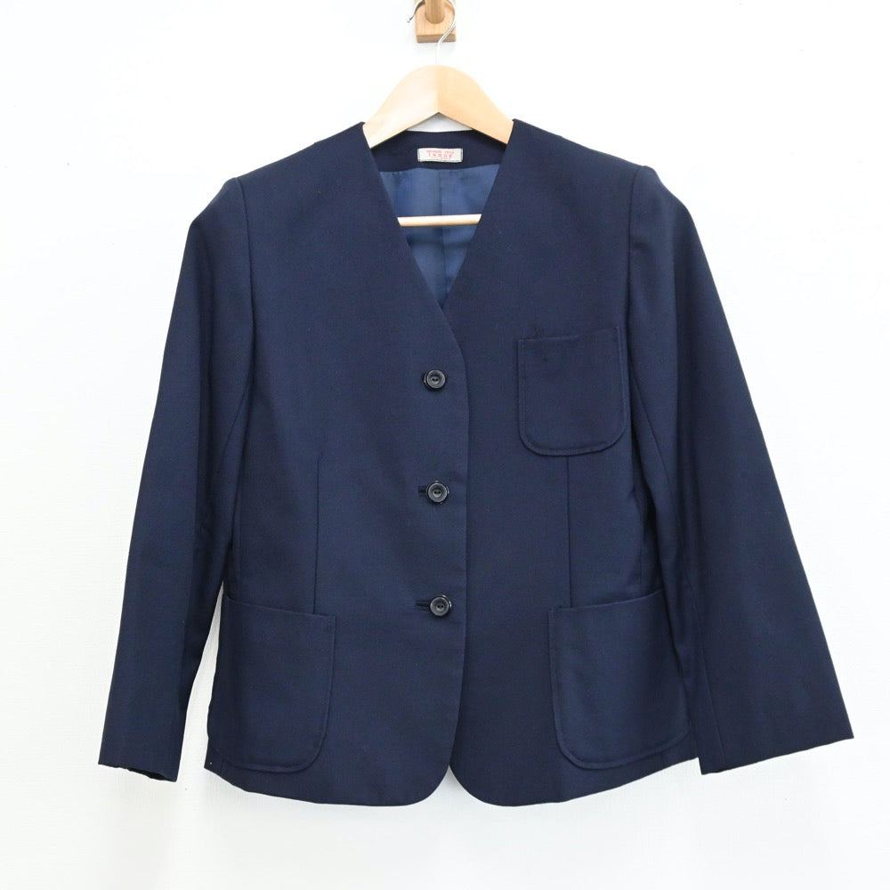 【中古】滋賀県 栗東西中学校 女子制服 3点（ブレザー・スカート）sf009401