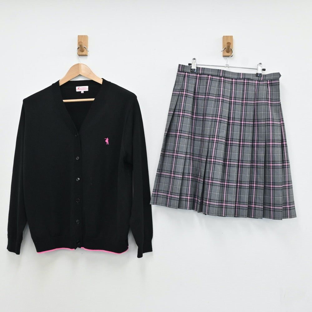 【中古】北海道 クラーク記念国際高等学校 女子制服 7点（ブレザー・ニット・シャツ・スカート）sf009416