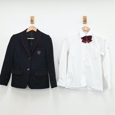 【中古】神奈川県 私立英理女子学院高等学校 女子制服 5点（ブレザー・シャツ・スカート）sf009431