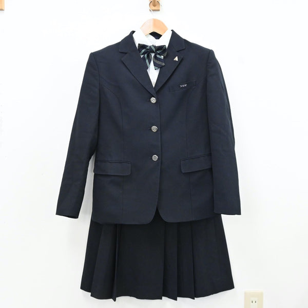 【中古】広島県 広島県立可部高等学校 女子制服 7点（ブレザー・シャツ・ニット・スカート）sf009435