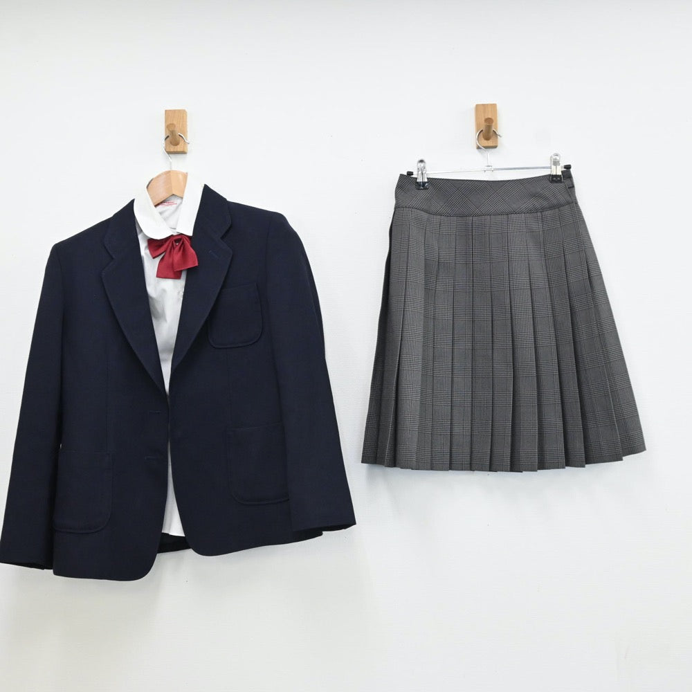 【中古】茨城県 日立商業高等学校 女子制服 5点（ブレザー・シャツ・スカート）sf009438