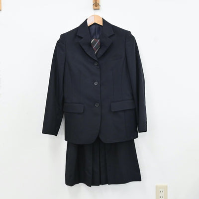 【中古】福島県 福島県立福島高等学校 女子制服 4点（ブレザー・スカート）sf009440