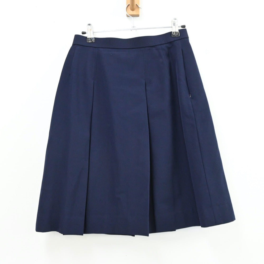 【中古】宮城県 宮城学院高等学校 女子制服 4点（シャツ・ニットベスト・スカート）sf009448