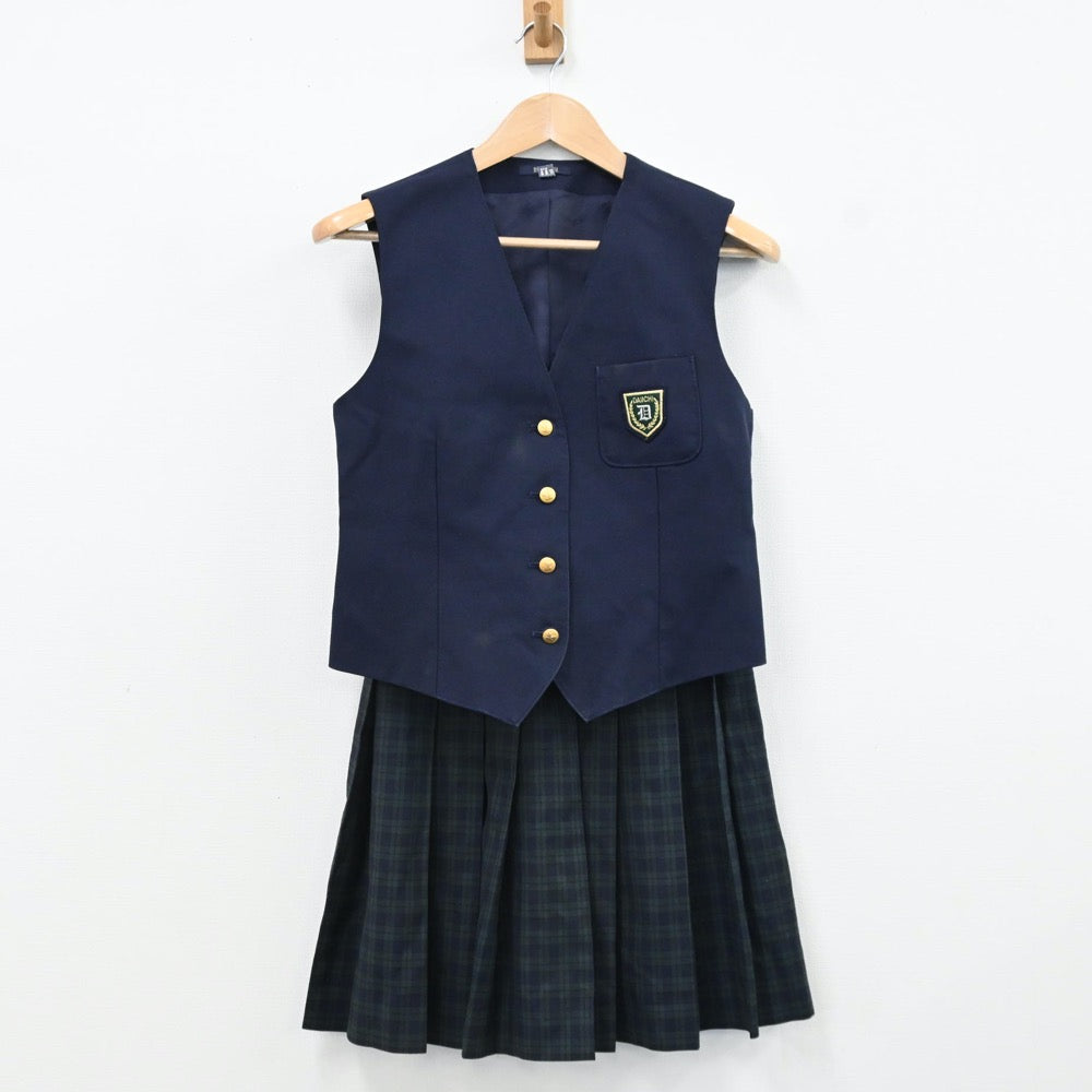 【中古】福岡県 福岡第一薬科大学附属高等学校 女子制服 4点（ブレザー・ベスト・スカート）sf009455