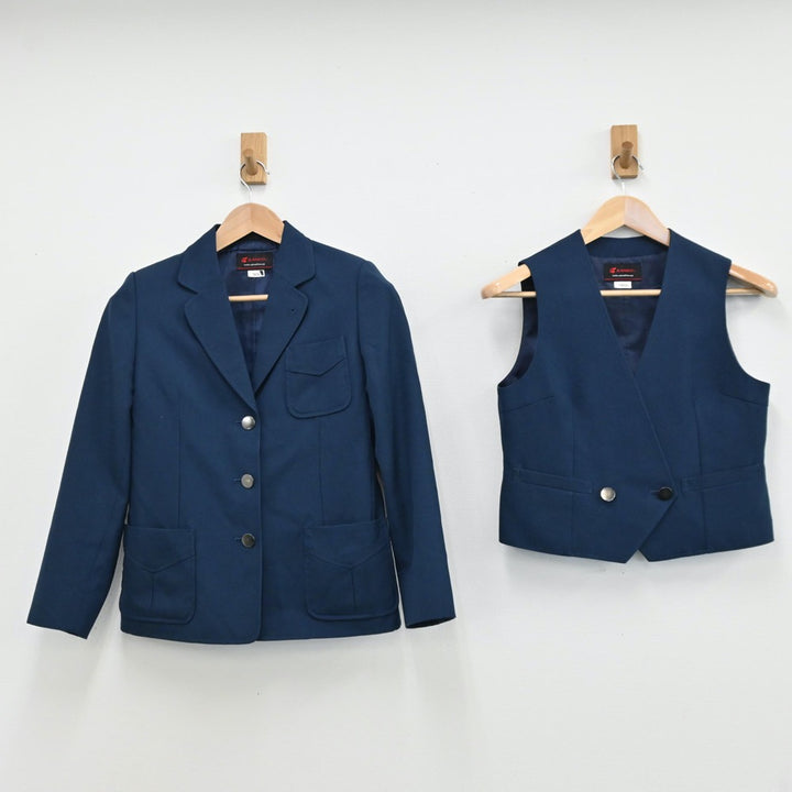 中古制服】神奈川県 鴨居中学校 女子制服 3点（ブレザー・ベスト
