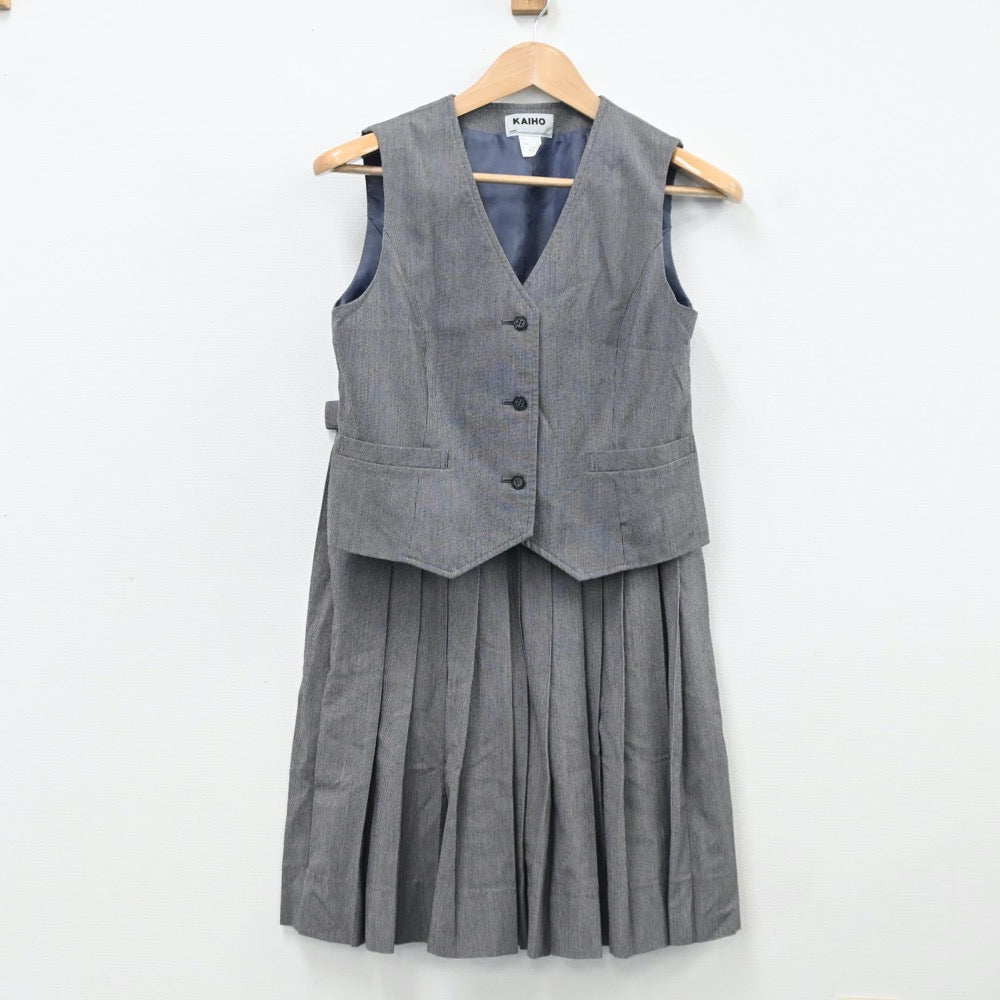 【中古】沖縄県 沖縄県立開邦高等学校 女子制服 6点（ブレザー・シャツ・ベスト・スカート）sf009474