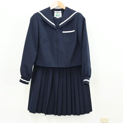 【中古】静岡県 静岡県立磐田南高校 女子制服 3点（セーラー服・セーラー服・スカート）sf009480