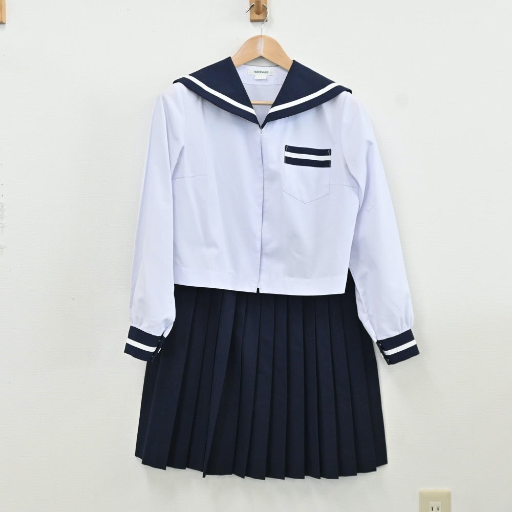 【中古】静岡県 静岡県立磐田南高校 女子制服 3点（セーラー服・セーラー服・スカート）sf009480