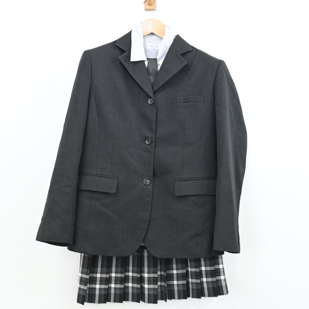 【中古】鹿児島県 鹿児島実業高等学校 女子制服 7点（ブレザー・ニット・シャツ・スカート）sf009482