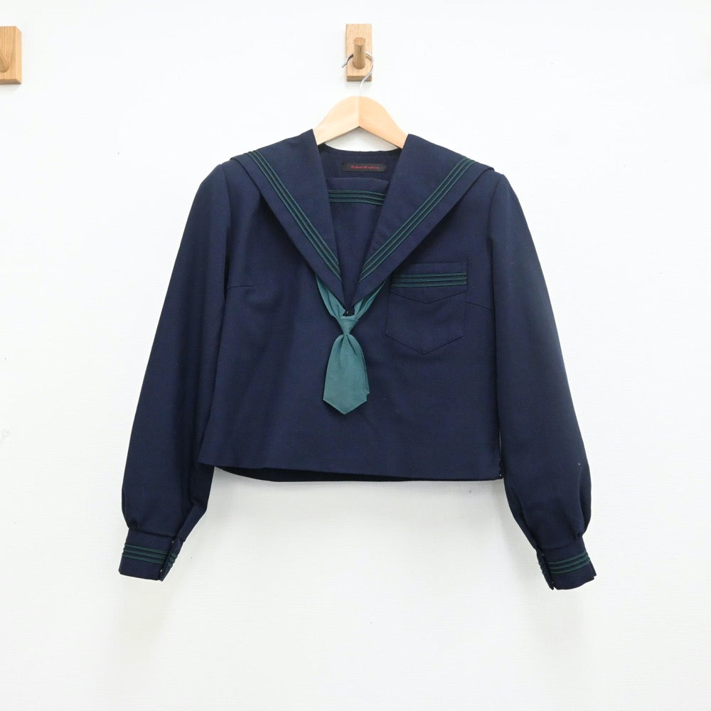 【中古】大阪府 藤井寺市立道明寺中学校 女子制服 3点（セーラー服・スカート）sf009503