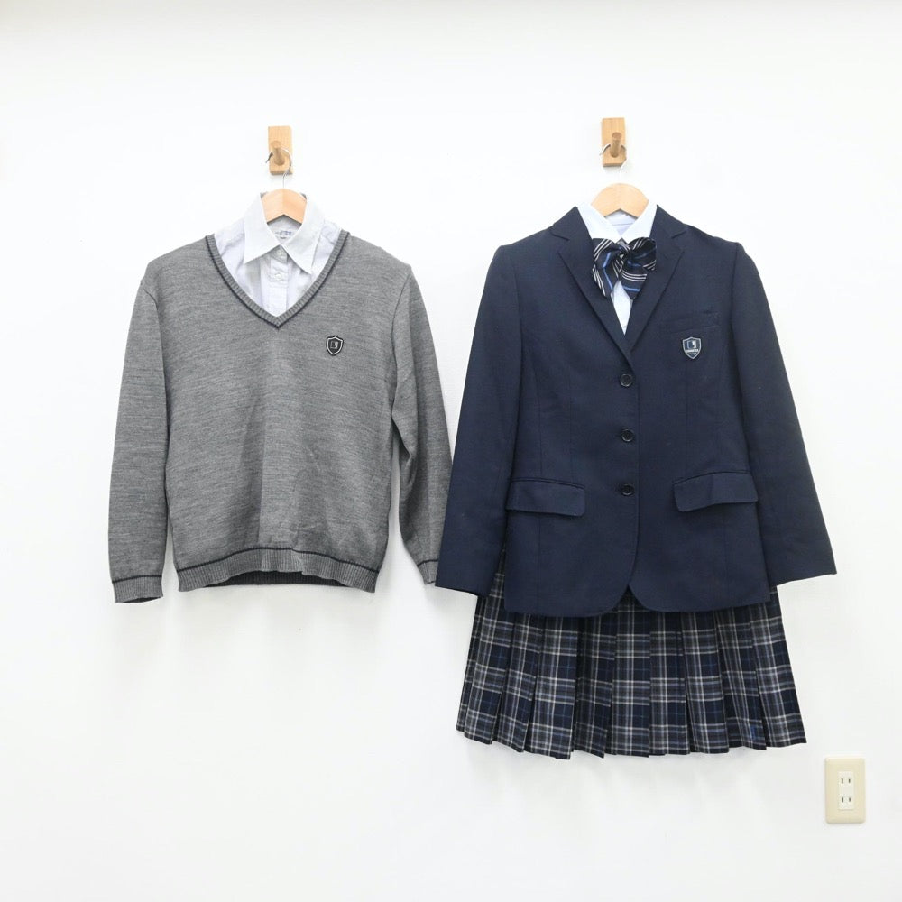 中古制服】大阪府 大阪夕陽丘学園高等学校 女子制服 6点（ブレザー・ニット・シャツ・スカート）sf009506【リサイクル学生服】 |  中古制服通販パレイド