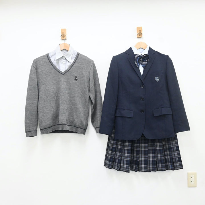 【中古制服】大阪府 大阪夕陽丘学園高等学校 女子制服 6点（ブレザー・ニット・シャツ・スカート）sf009506【リサイクル学生服】 |  中古制服通販パレイド