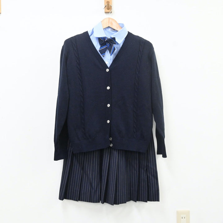 【中古制服】愛知県 啓明学館高等学校 女子制服 6点（ブレザー・ニット・シャツ・スカート）sf009527【リサイクル学生服】 | 中古制服通販パレイド