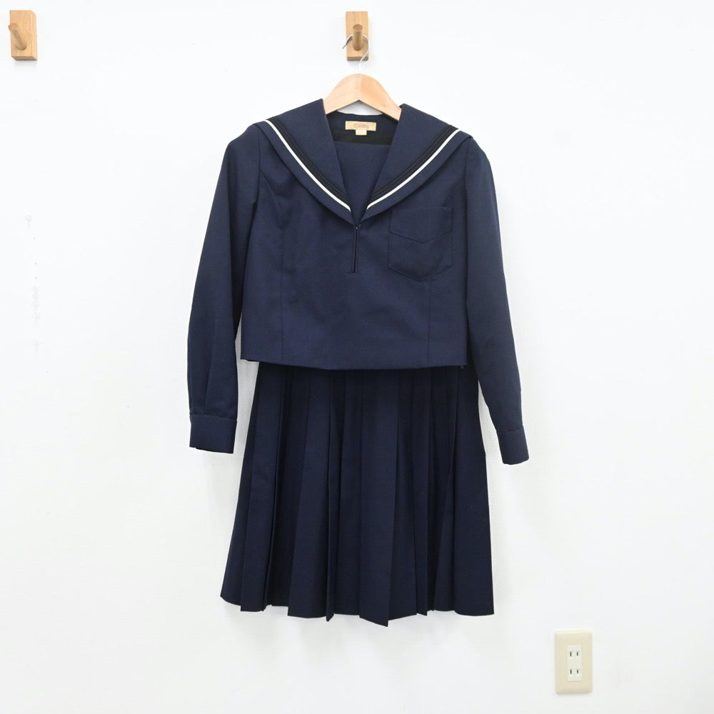 【中古】大阪府 大阪市立山本高等学校 女子制服 2点（セーラー服・スカート）sf009566