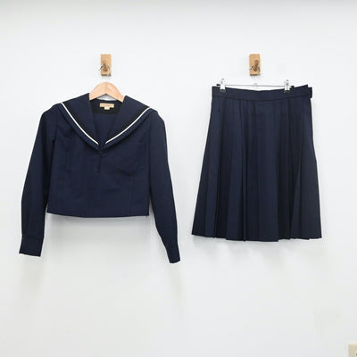 【中古】大阪府 大阪市立山本高等学校 女子制服 2点（セーラー服・スカート）sf009566