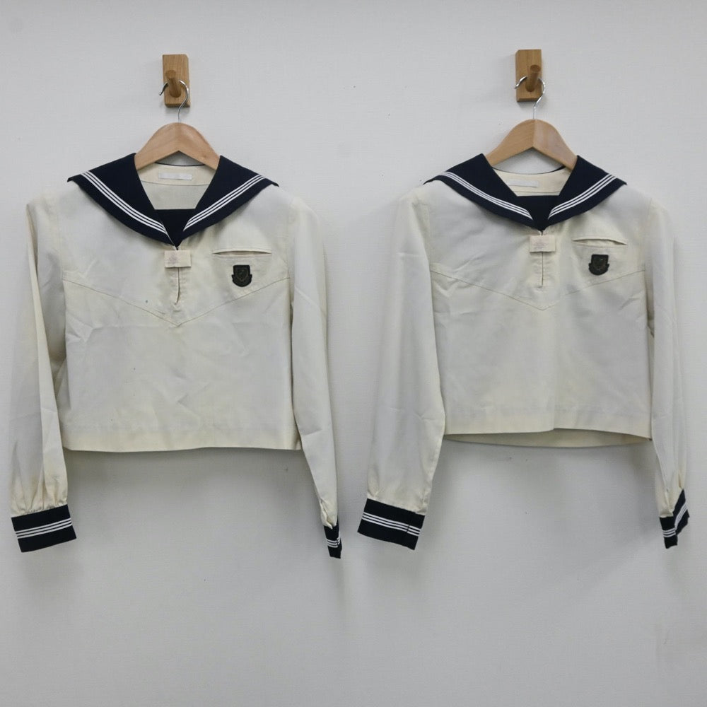 【中古】兵庫県 東洋大学付属姫路高等学校 女子制服 3点（セーラー服・スカート）sf009596