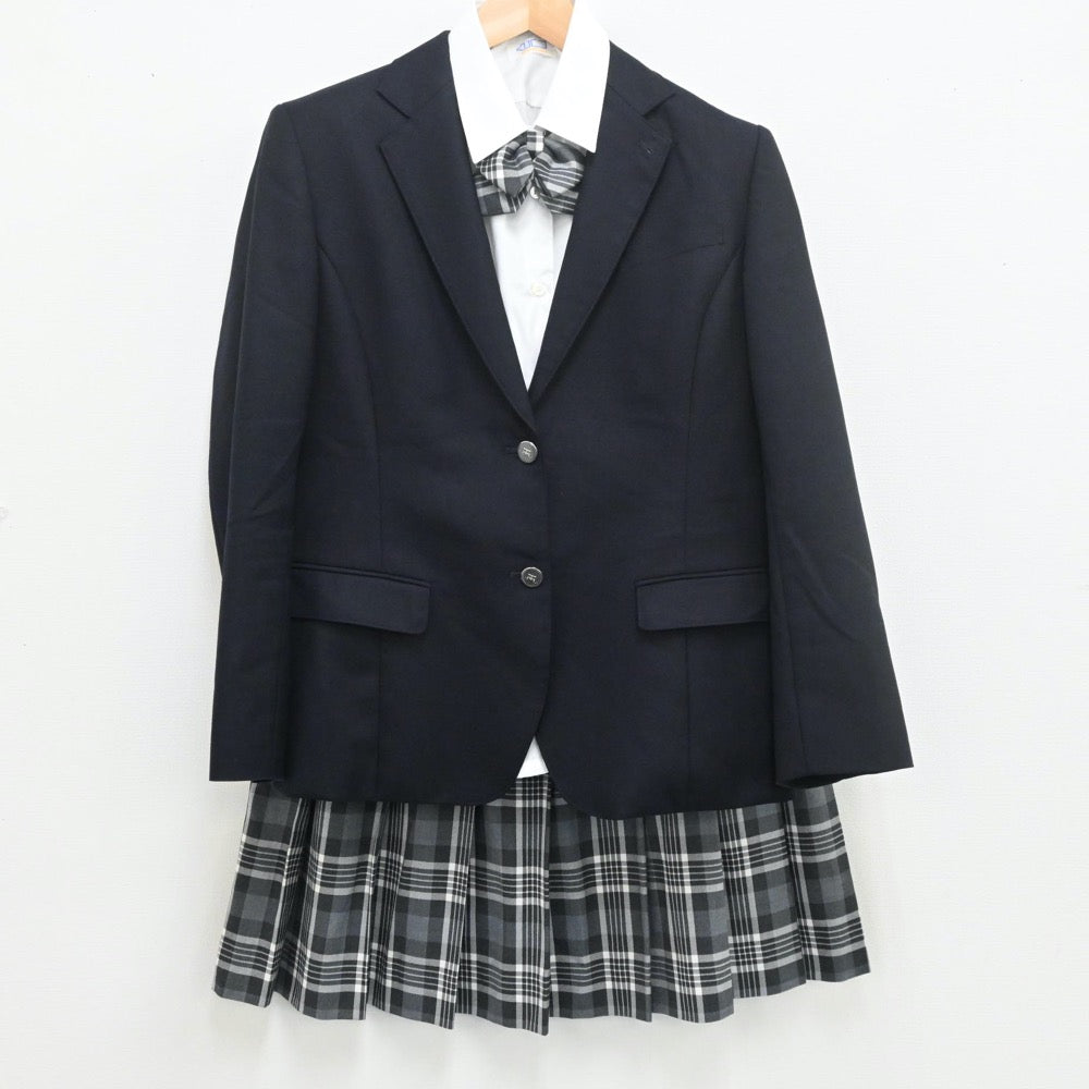 【中古】埼玉県 本庄東高等学校 女子制服 5点（ブレザー・シャツ・ニット・スカート）sf009598