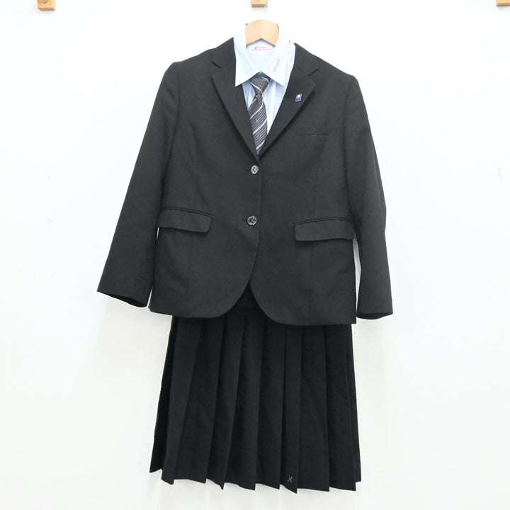 【中古】大阪府 枚方高等学校 女子制服 6点（ブレザー・シャツ・ニット・スカート）sf009609