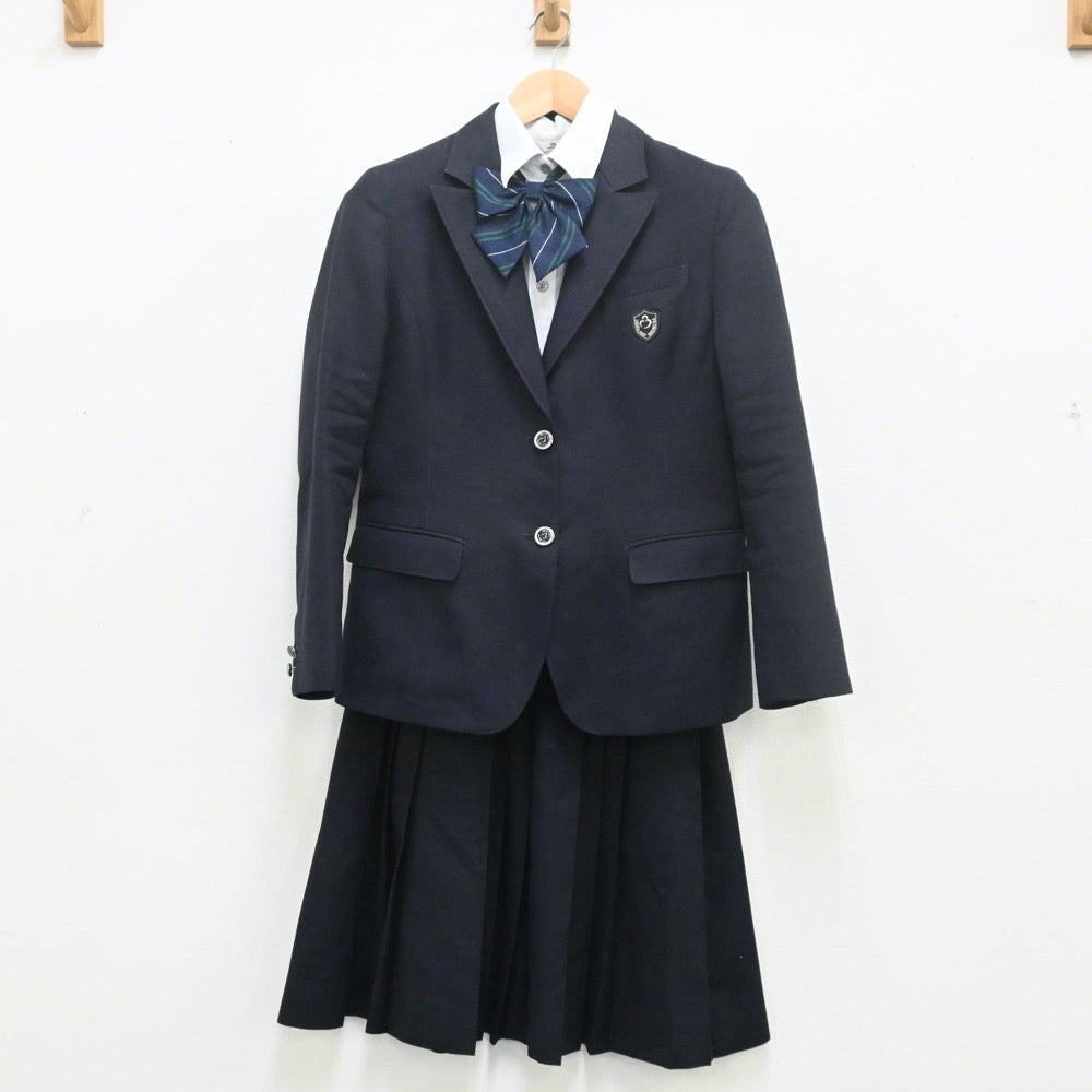 【中古】大阪府 牧野高等学校 女子制服 4点（ブレザー・シャツ・スカート）sf009613