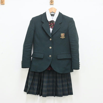 【中古】福島県 尚志高等学校 女子制服 5点（ブレザー・シャツ・スカート）sf009624