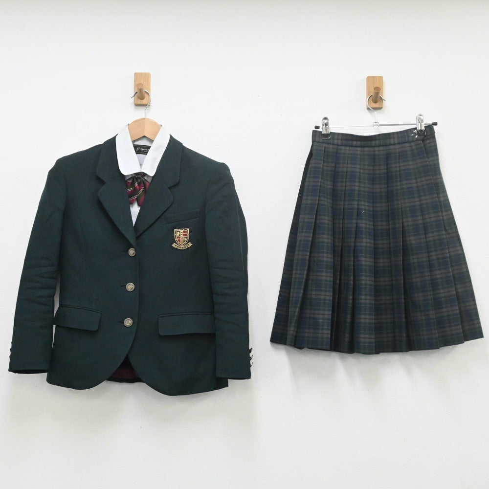 【中古】福島県 尚志高等学校 女子制服 5点（ブレザー・シャツ・スカート）sf009624