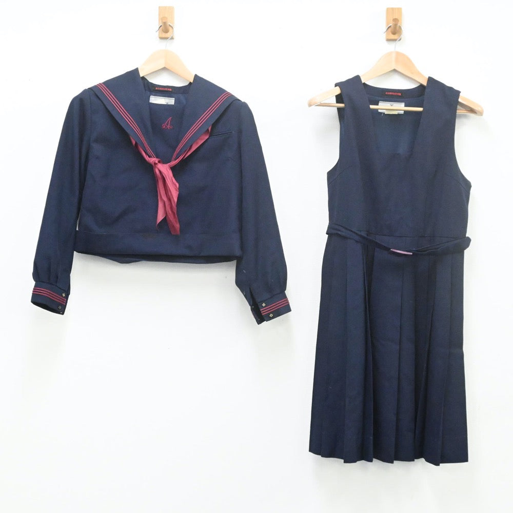 中古制服】福岡県 北九州市立足立中学校 女子制服 3点（セーラー服・ジャンパースカート）sf009651【リサイクル学生服】 | 中古制服通販パレイド