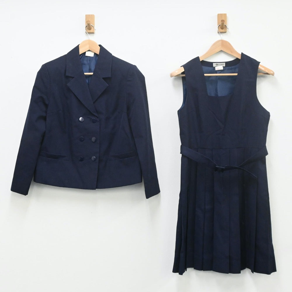 【中古】茨城県 茨城県立水戸第二高等学校 女子制服 2点（ブレザー・ジャンパースカート）sf009668