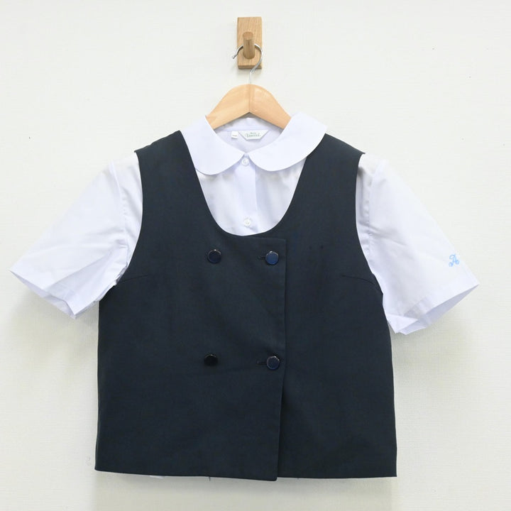 中古制服】広島県 広島市立安佐中学校 女子制服 4点（シャツ
