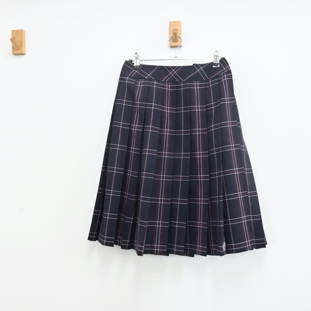 【中古】北海道 北海道札幌英藍高等学校 女子制服 7点（ブレザー・シャツ・ニット・スカート）sf009743