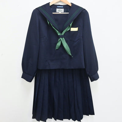 【中古】香川県 東部中学校 女子制服 4点（セーラー服・スカート）sf009768