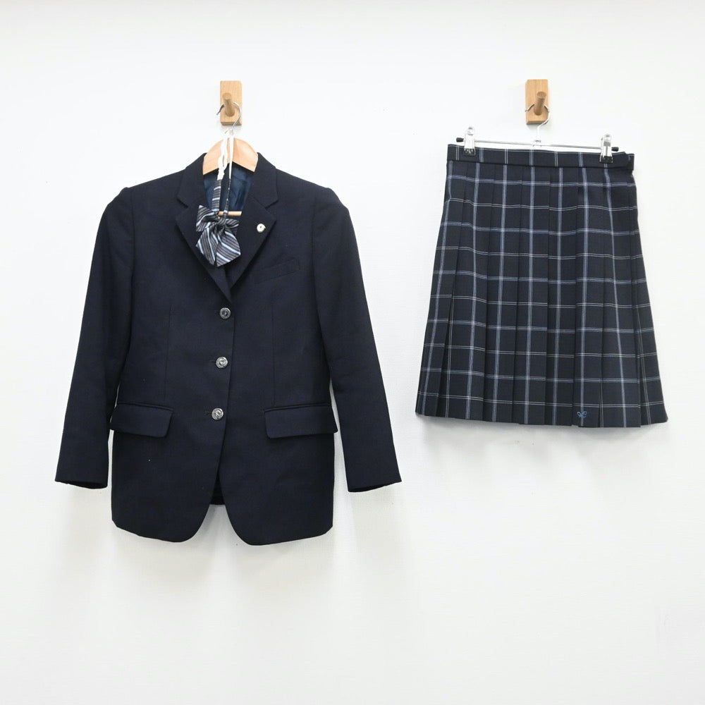 【中古】神奈川県 厚木商業高等学校 女子制服 5点（ブレザー・スカート）sf009782